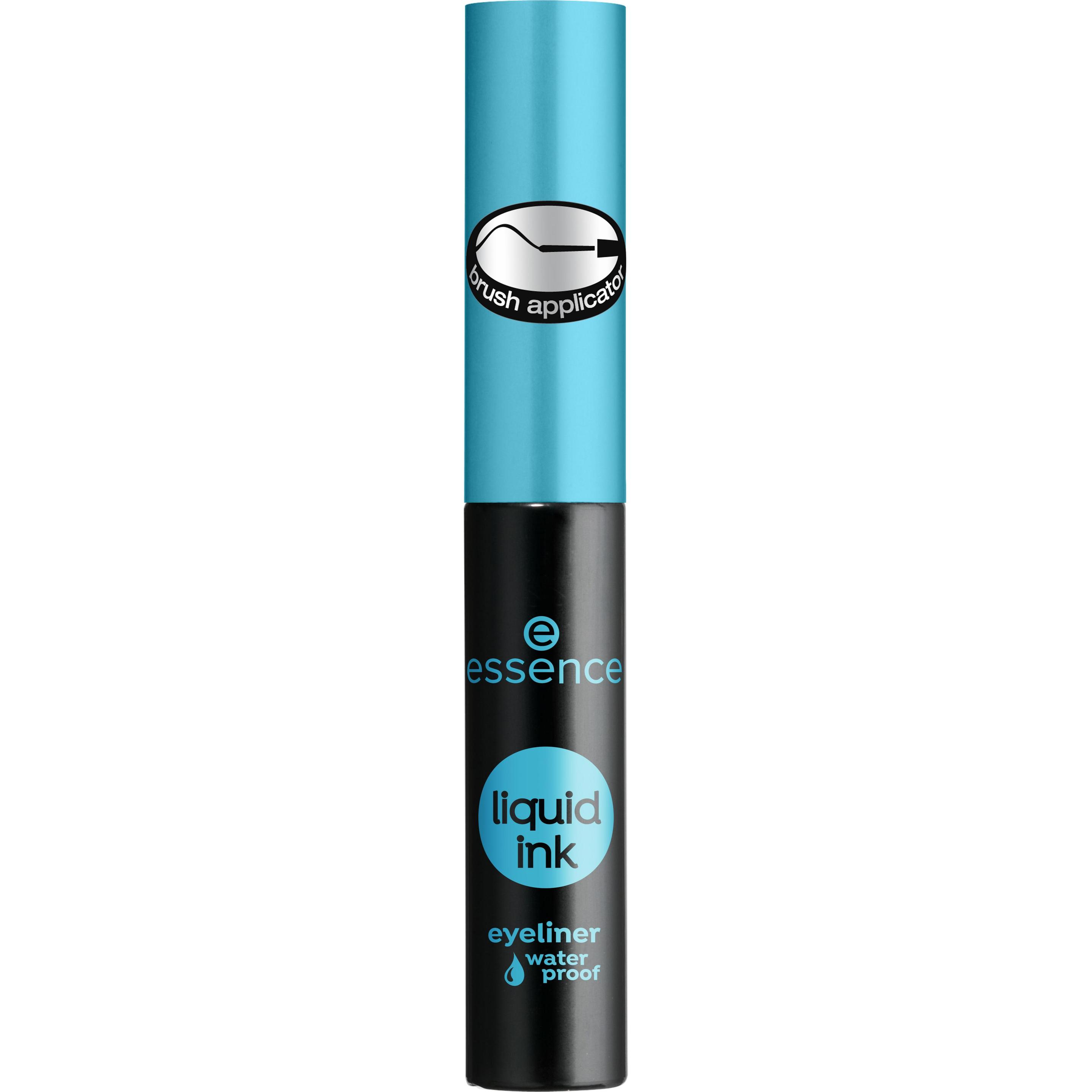 essence, Eyeliner + Kajal, liquid ink eyeliner waterproof (#000000)