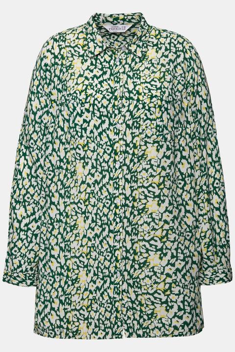 Actual product image Studio Untold Leopard Print Button Down Blouse (46, 48)