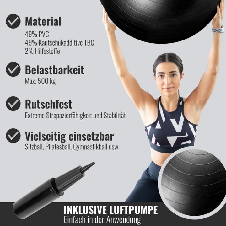 Immagine prodotto Gorilla Sports Palla da ginnastica (75 cm)