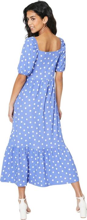 Dorothy Perkins Vestito Midi Piccola A Pois Collo Quadrato Donna (42)