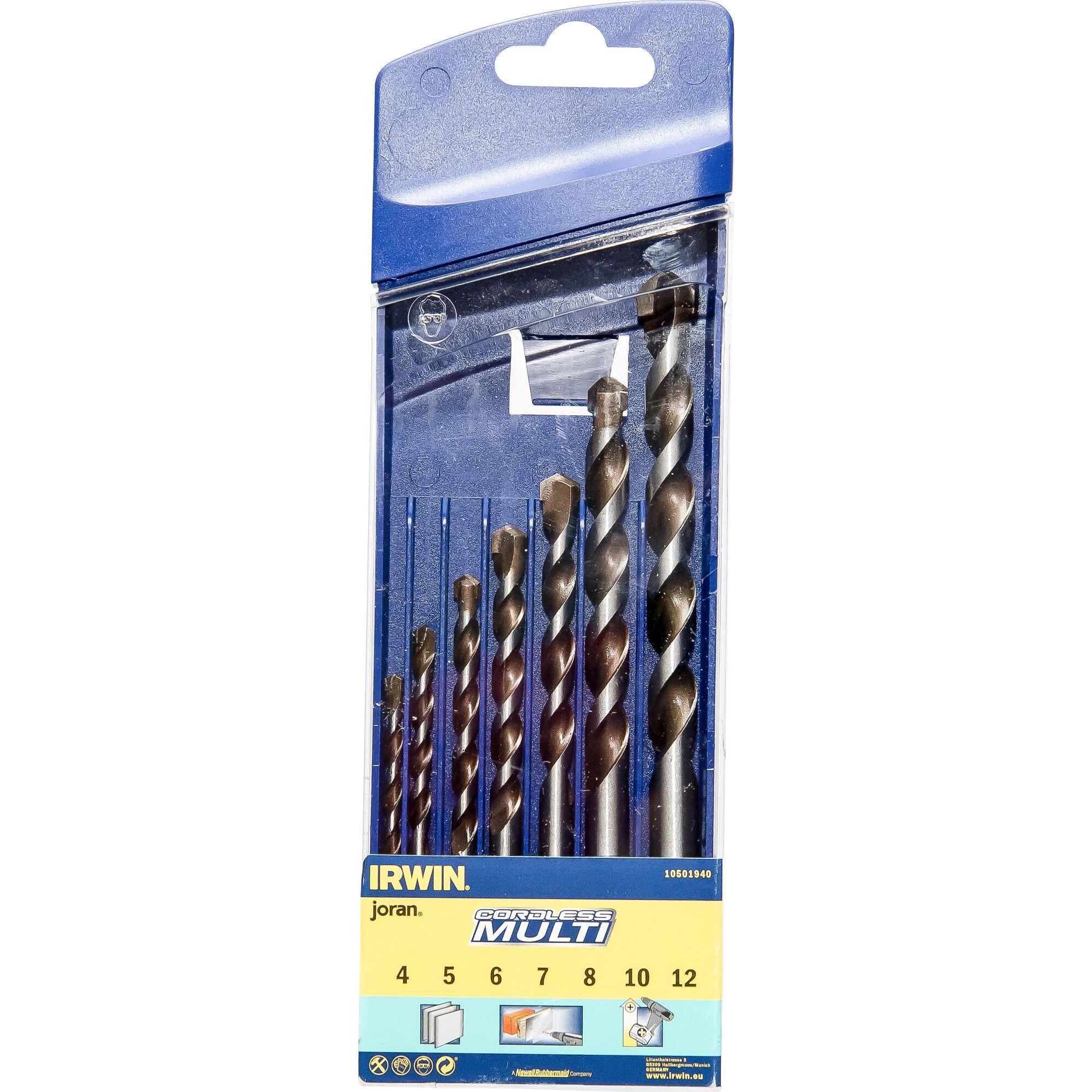 Thumbnail - Irwin, Bohrereinsatz, MehrzweckbohrerSet 7tlg. (12 mm, 10 mm, 7 mm, 5 mm, 6 mm, 8 mm, 4 mm)