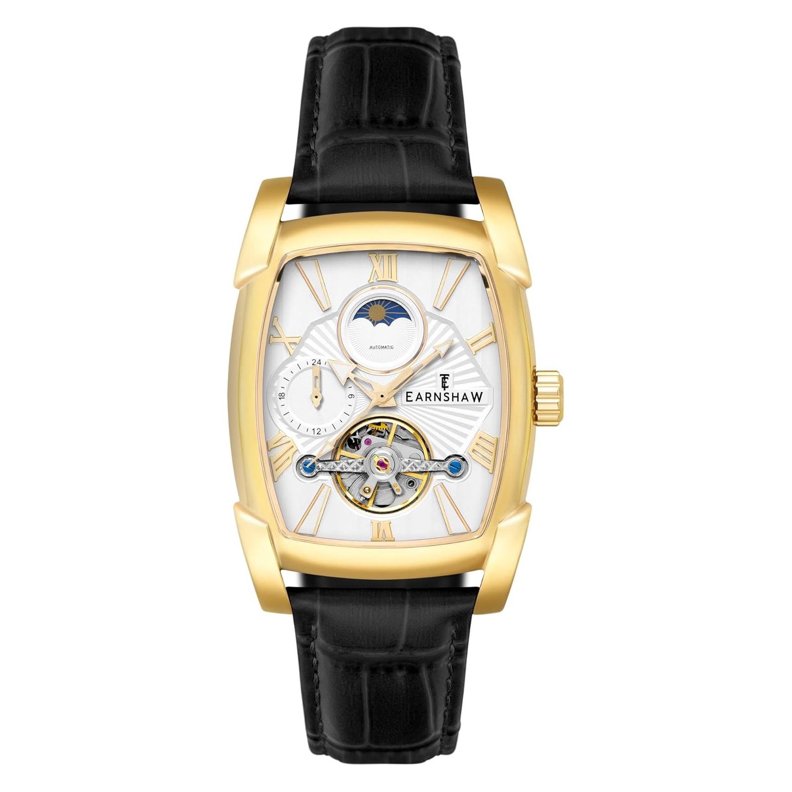 Thomas Earnshaw, Armbanduhr, Es-8296-03, (Analoguhr, Mondphasenuhr, 37 mm)