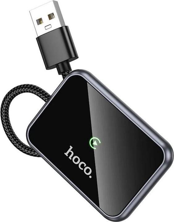 Actual product image Hoco Wireless headphones Wireless CarPlay adapter USB A / USB C HU1 black