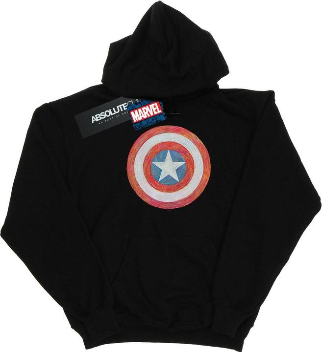 Produktbild Captain America Sketched Shield Kapuzenpullover Jungen (128)
