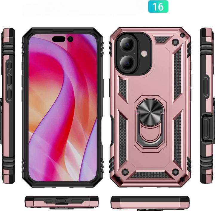 Actual product image Cover-Discount iPhone 16 - Robust back cover with kickstand (Apple iPhone 16)