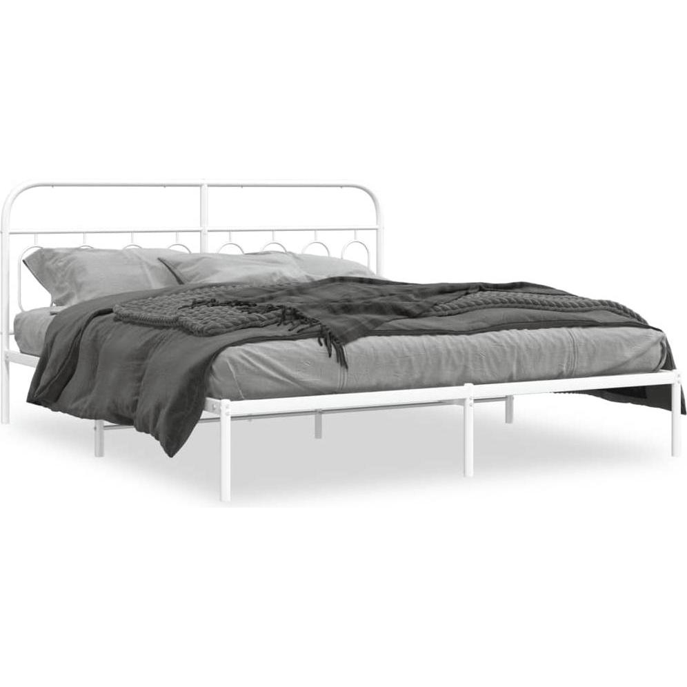 VidaXL, Bett, Bettgestell mit Kopfteil (193 x 203 cm)