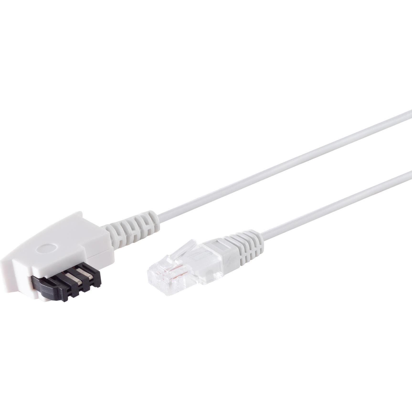 Shiverpeaks S/CONN maximum connectivity TAE-F Stecker auf RJ45 Stecker, VDSL Routerkabel, weiss, 15,0m, Telefon Zubehör