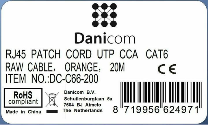Produktbild Dsit CAT 6 Netzwerkkabel U/UTP (CAT6, 20 m)