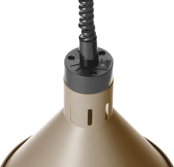 Productafbeelding Hendi Höhenverstellbare Wärmelampe, konisch,, Beige, 230V/250W, ⌀275x(H)250mm