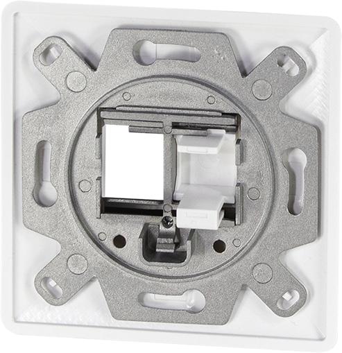 Productafbeelding LogiLink Inbouwdoos voor 2 Keystone modules, rechte uitgang, signaalwit