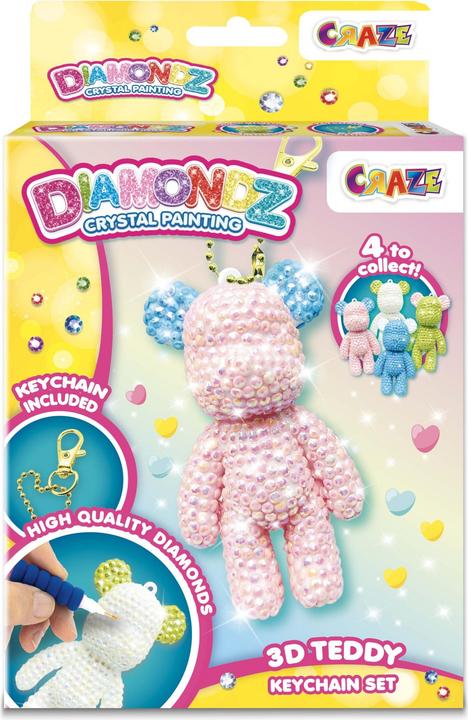 Actual product image Craze DIAMONDZ teddy bear key ring