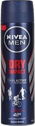 NIVEA Men Dry Impact Spray Body Spray 150ml - Langanhaltender Schutz (Spray, 150 ml)