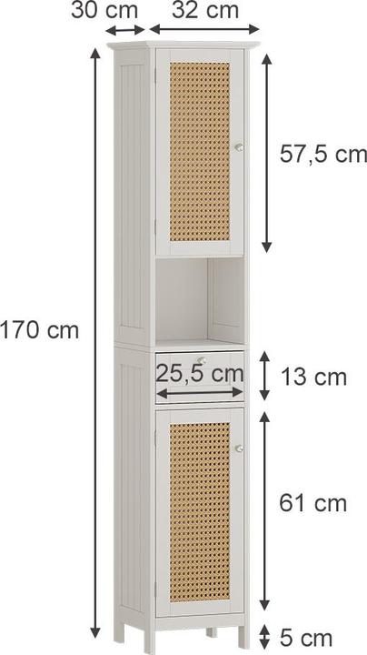 Actual product image Vicco Rosario (32 x 30 x 170 cm)