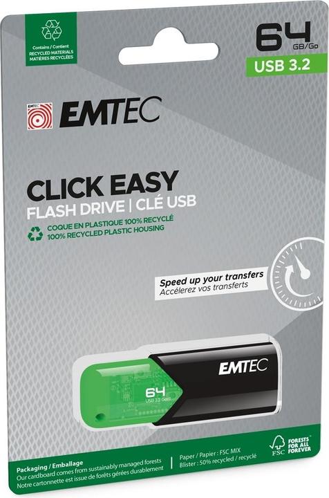 Produktbild Emtec B110 Click Easy (64 GB, USB-A)