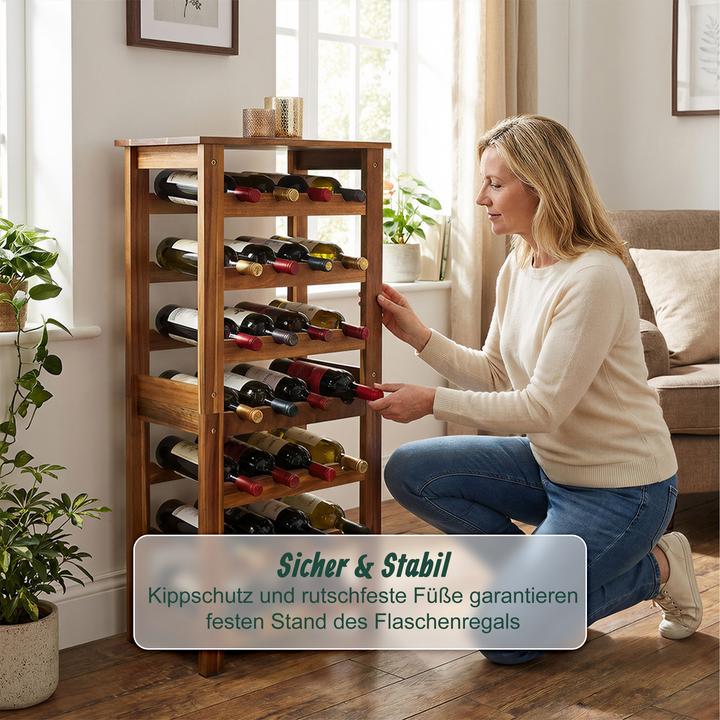 Actual product image Relaxdays winerack (28 bottles, 43 x 22 x 91.50 cm)