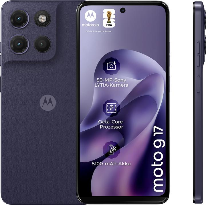 Motorola Moto G17 (128 GB, Pantone Evening Blue, 6.72", SIM + eSIM, 4G)