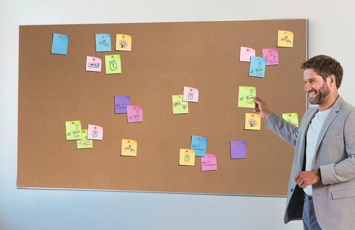 Image du produit Nobo Tableau en liège Impression Pro 1915417 brun naturel, 87x155cm (Tableau d'affichage, 87 x 155 cm)