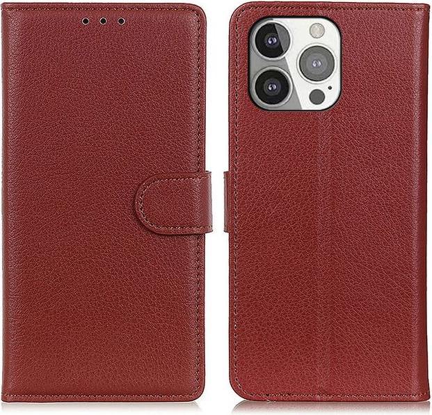 Produktbild MU Classic Litchi Leder Bookcover Series (Apple iPhone 13 Pro)