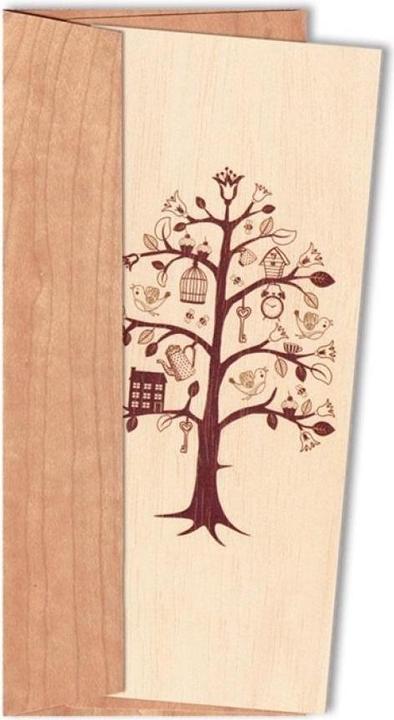 Actual product image Cozywood Wooden card DL with wooden cover (1 pcs.)