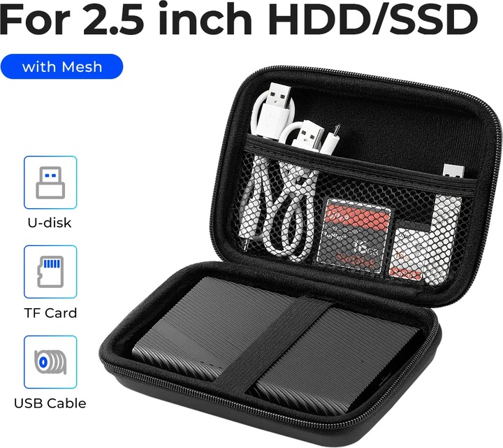 Immagine prodotto Only-Bags.Store Custodia per hard disk da 2,5 Custodia protettiva per HDD portatili per hard disk esterni
