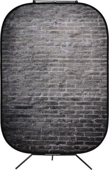 Image du produit Lastolite Urban Collapsible 1.5x2.1m White/Grey Painted White/Industrial Grey Brick (150 cm, 210 cm)