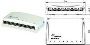 Produktbild Telegärtner Mini-Verteiler Cat6 MPD8-HS apws TH35 J02021A0030 - Patch-Panel