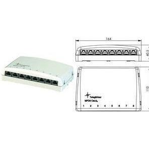 Thumbnail - Telegärtner Mini-Verteiler Cat6 MPD8-HS apws TH35 J02021A0030 - Patch-Panel, Server Zubehör, Weiss