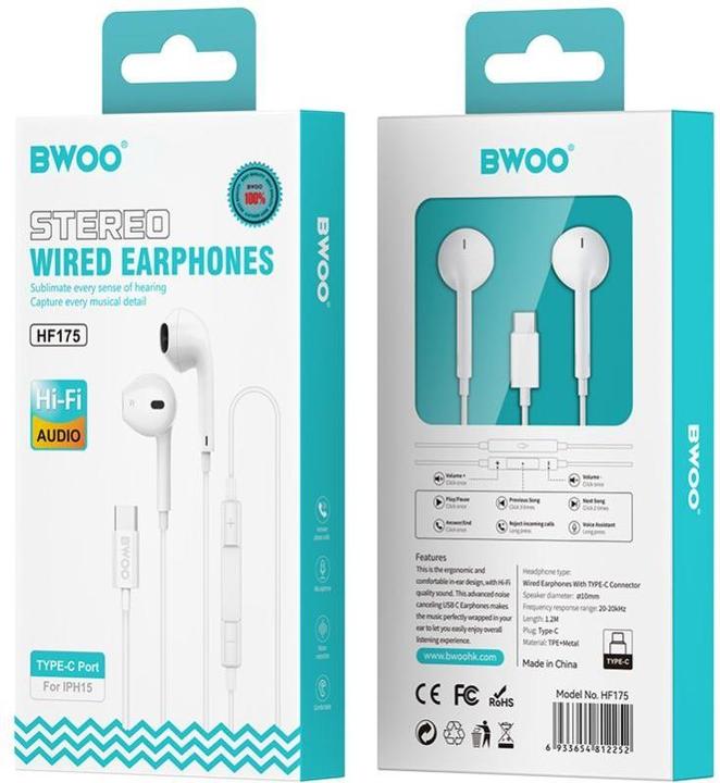 Produktbild Bwoo HF175 (Keine Geräuschunterdrückung, Kabelgebunden)