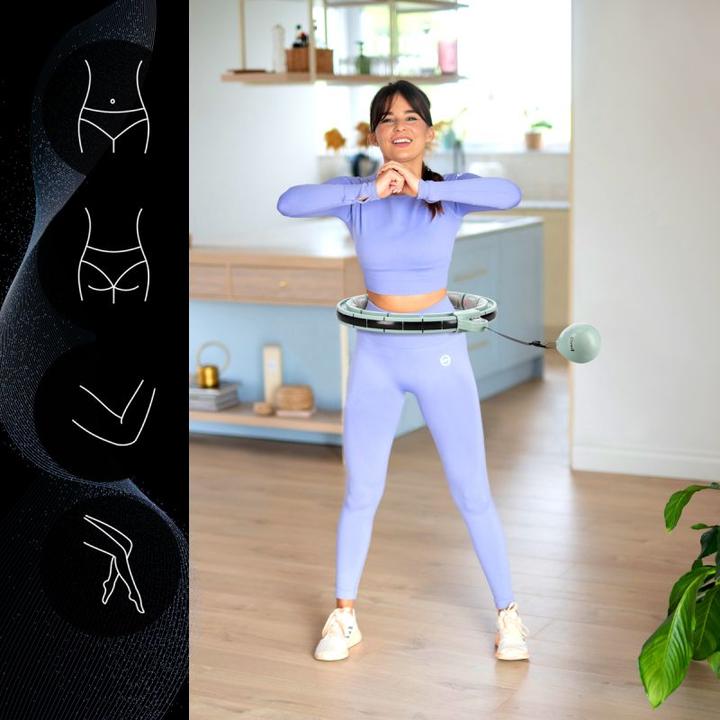Produktbild HMS Hhm13 Hula Hoop Grün Mit Magneten Und Gewicht + Zähler (40 cm, 360 g)