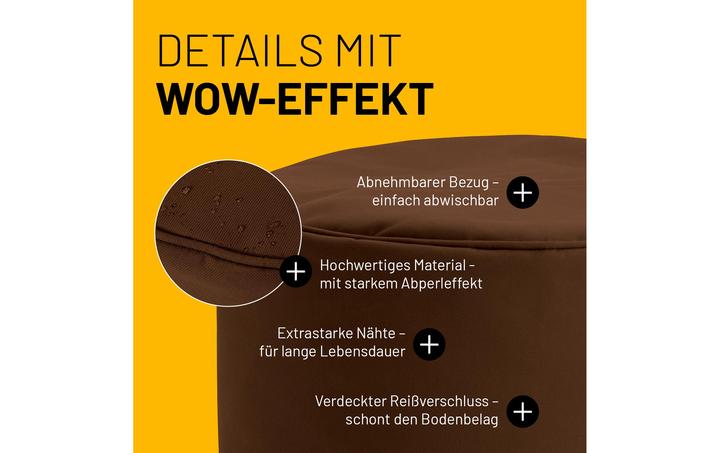 Actual product image Lumaland Sitzsack 45 x 25 cm, Braun