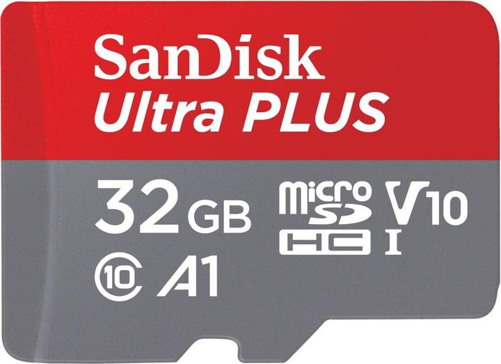 SANDISK MicroSDHC Ultra Plus (Video Class 10, Class 10 (32 GB, microSDHC, U1, UHS-I)