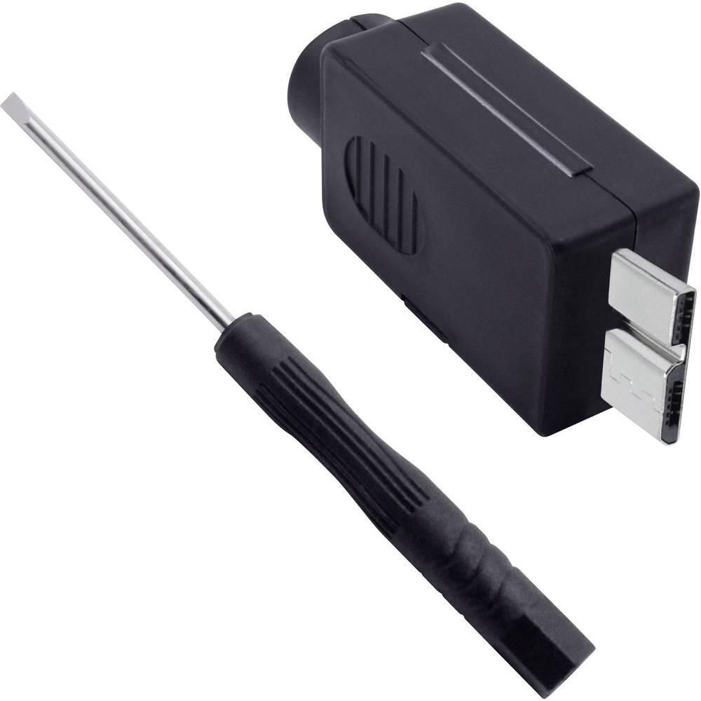 Quadrios Micro-USB 3.0 Modular-Stecker Set, Typ B Stecker, gerade 2001C212 Inhalt: 1 St., Elektronikkabel + Stecker, Sch...
