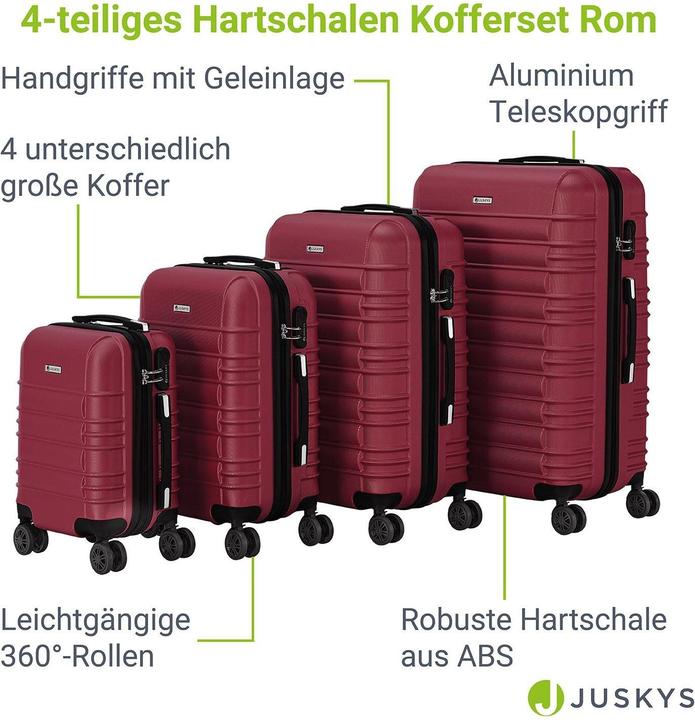 Image du produit Juskys Set de valises rigides Rome (120 l)