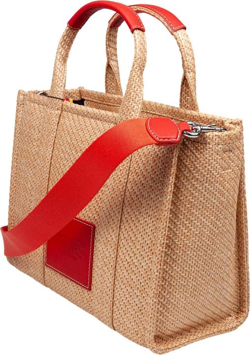 Image du produit Marc Jacobs the medium tote bag in raffia with embroidery