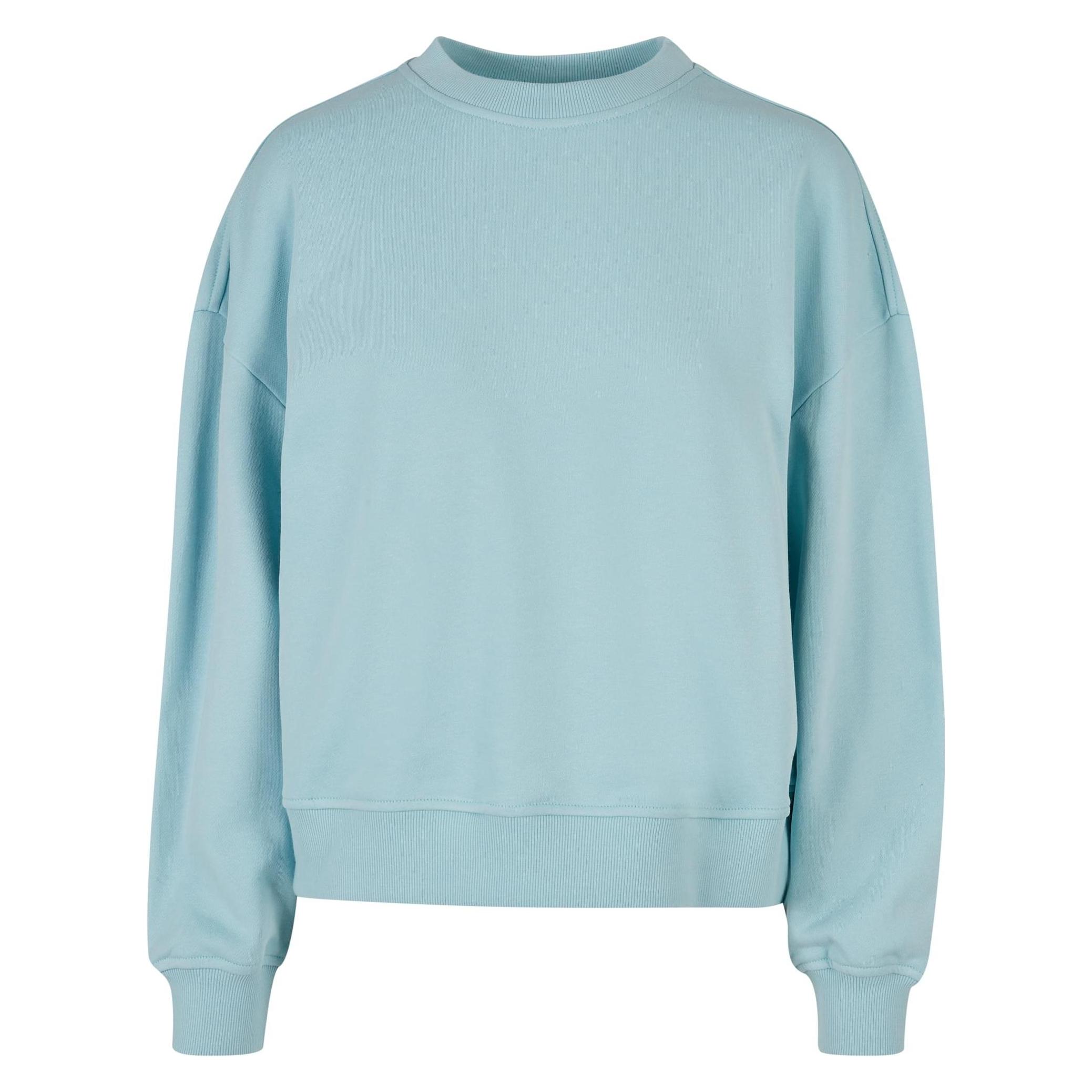 Build Your Brand, Damen, Pullover, Ladies Oversized Crewneck Sweatshirt, Blau, (5XL)