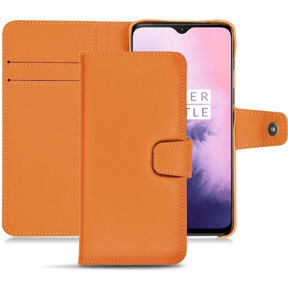 Noreve Lederschutzhülle Wallet (OnePlus 7), Smartphone Hülle, Orange