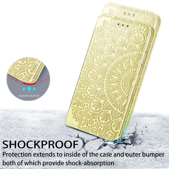 Produktbild König Design Hülle Handy Schutz für Apple iPhone 12 Mini Case Flip Cover Tasche Etuis Gelb (Apple iPhone 12 mini)
