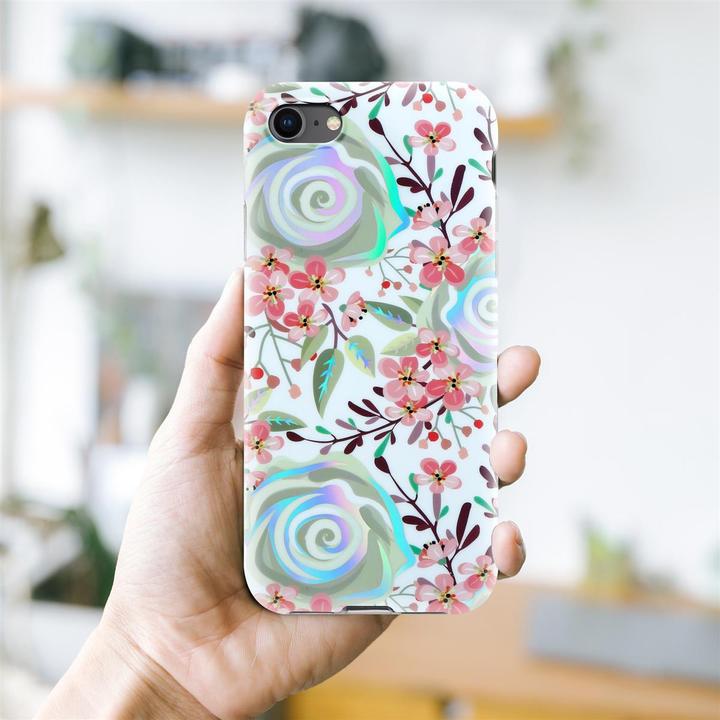Produktbild Cadorabo IMD TPU Bunte Blumen & Blätter Cover (Apple iPhone 7, Apple iPhone SE (2nd Gen))
