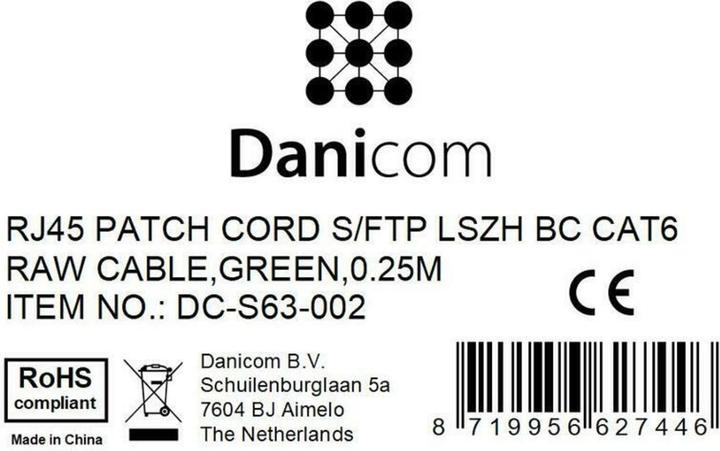 Produktbild Dsit CAT 6 Netzwerkkabel LSOH (CAT6, 0.25 m)