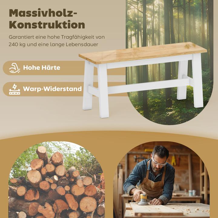 Produktbild Homcom Sitzbank Kautschukholz Eiche (30 cm)