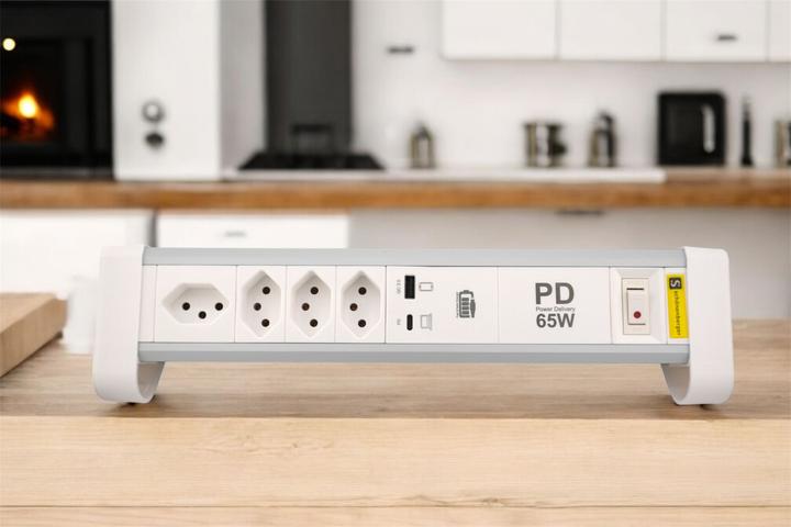 Actual product image Schönenberger Tisch-Steckdosenleiste (4x, Type 13, 2 m)