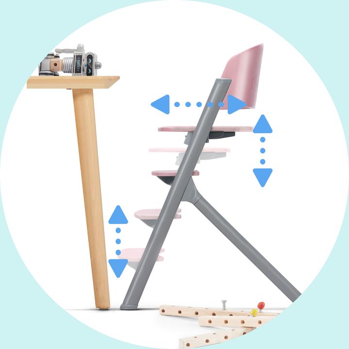 Actual product image KinderKraft High chair LIVY pink (Highchair)