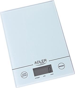 Actual product image Adler AD 3138 w Kitchen Scale Electronic Kitchen Scale White Worktop Square