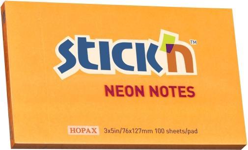 Image du produit B.N.T. Notes Stick'N NEON orange 76x127mm 100blade - (12 pcs.)
