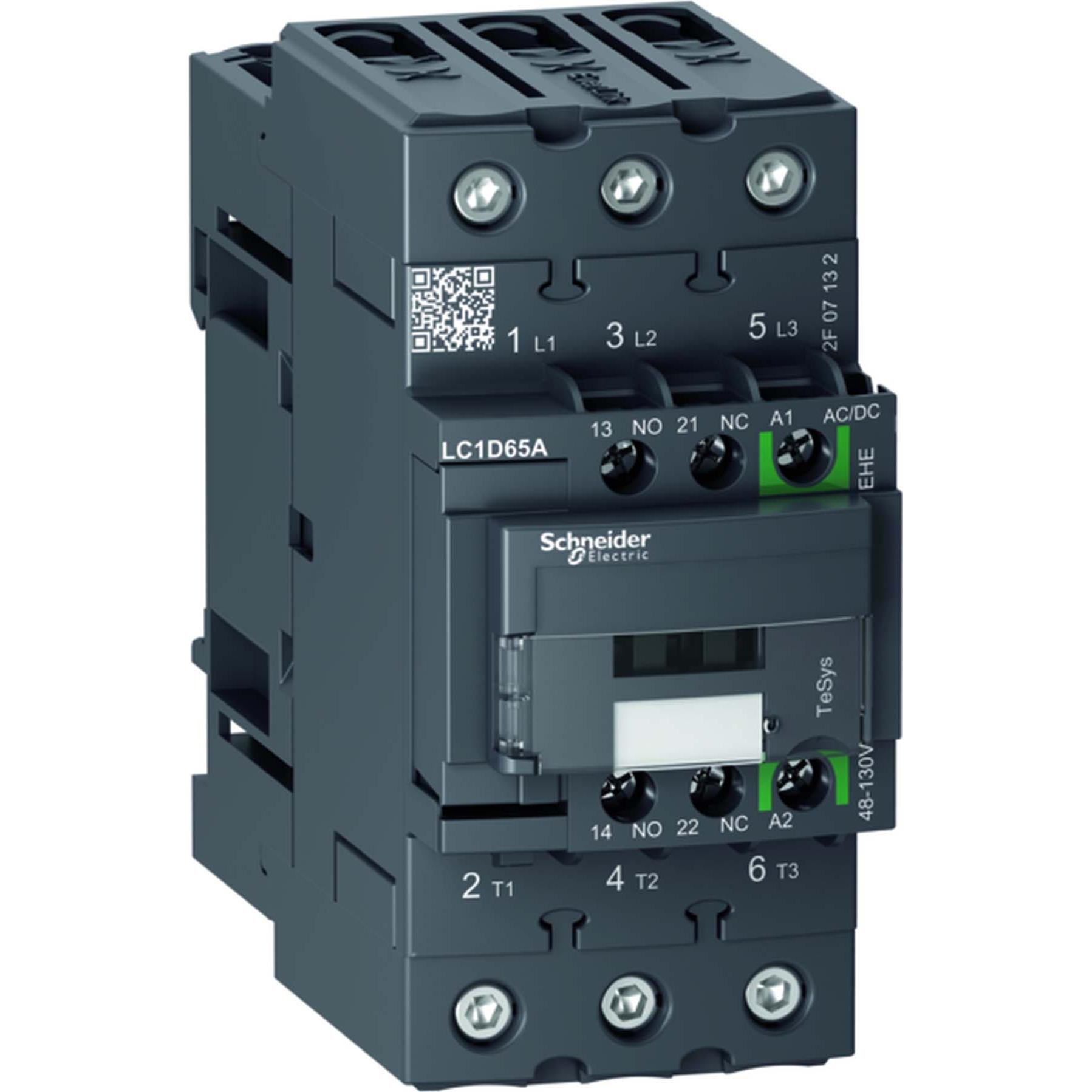 Schneider Electric Contactor 65A 3P AC3 48-130VACDC coil, Relais