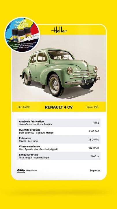 Produktbild Heller STARTER KIT Renault 4 CV