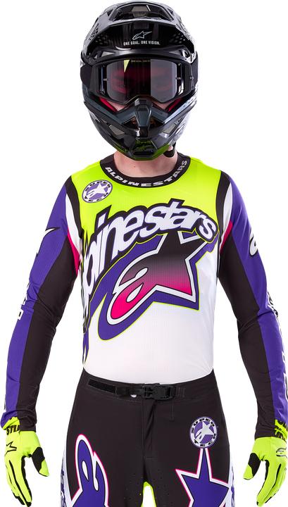 Violet, Fluo jaune, Blanc
