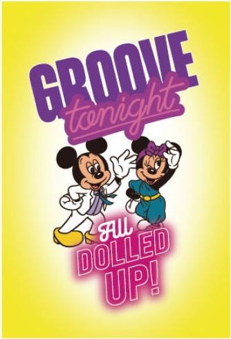 Actual product image Disney Mickey Mouse & Minnie Mouse/Disco - Postcard