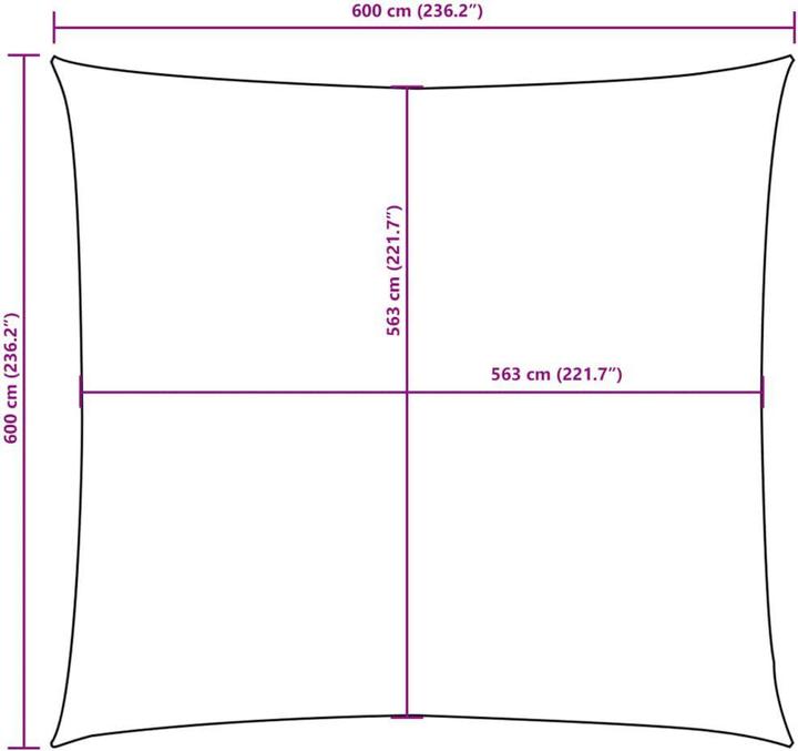 Produktbild vidaXL Sonnensegel (600 x 600 cm)