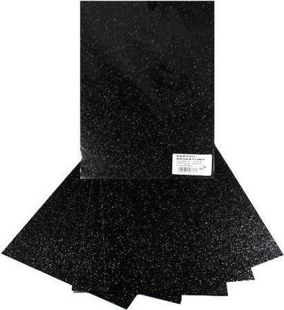 MFP Paper Schwarzer Glitzerkarton, 250 g, 25 x 35 cm, 5 Blatt